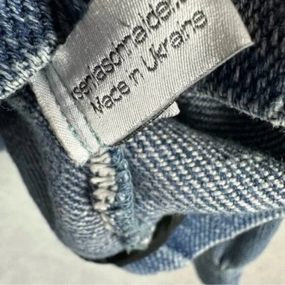 Ksenia Schnaider Designer Fall 2018 RTW Collection Distressed Denim Sweater Top - Picture 12 of 13